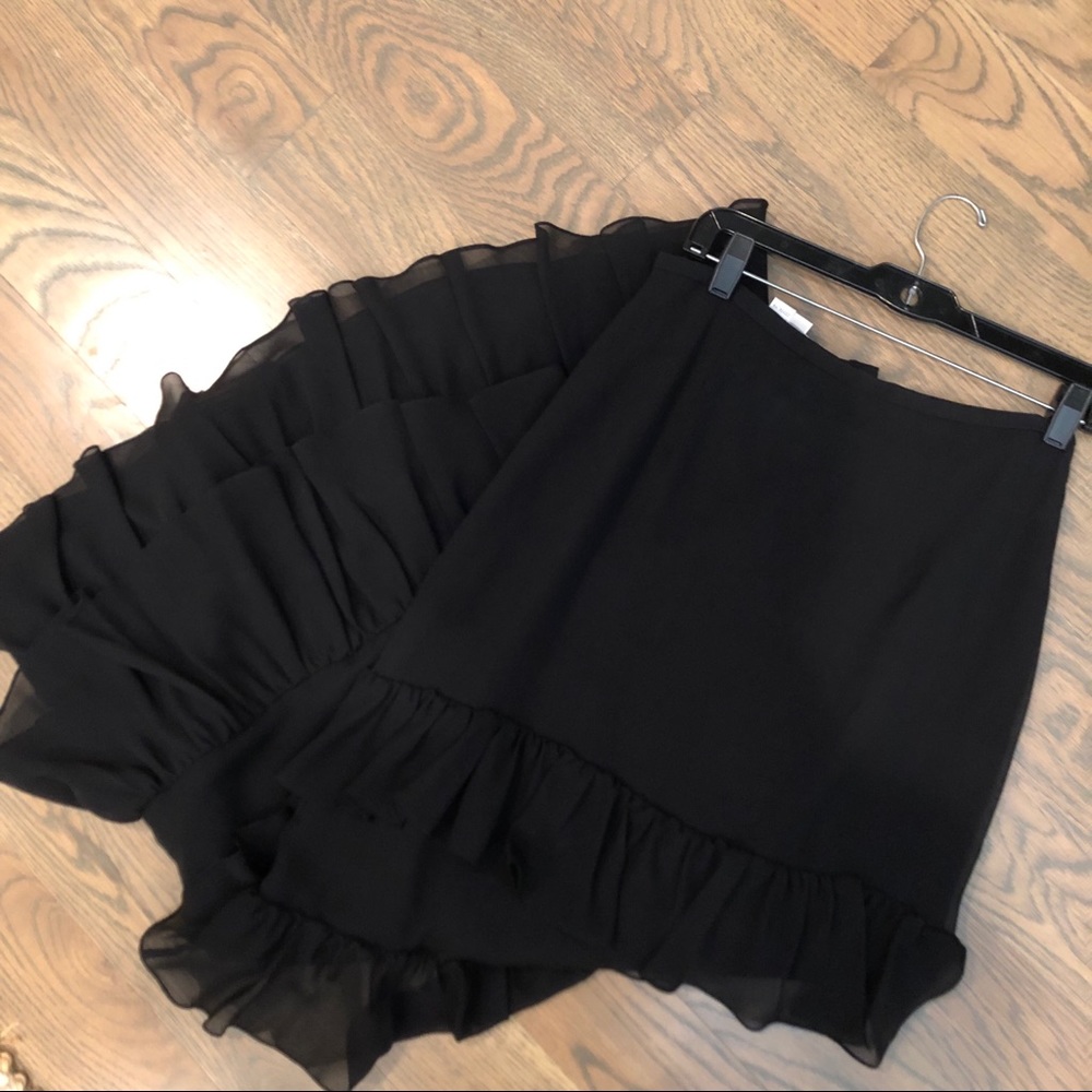 Floor length Kay Unger skirt with ruffles